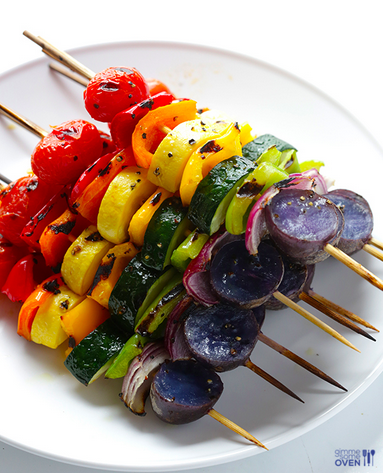 Rainbow Veggie Skewers